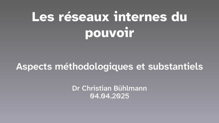 Présentation dans le cadre du colloque « Swiss Security Diplomacy » le 4 avril 2025